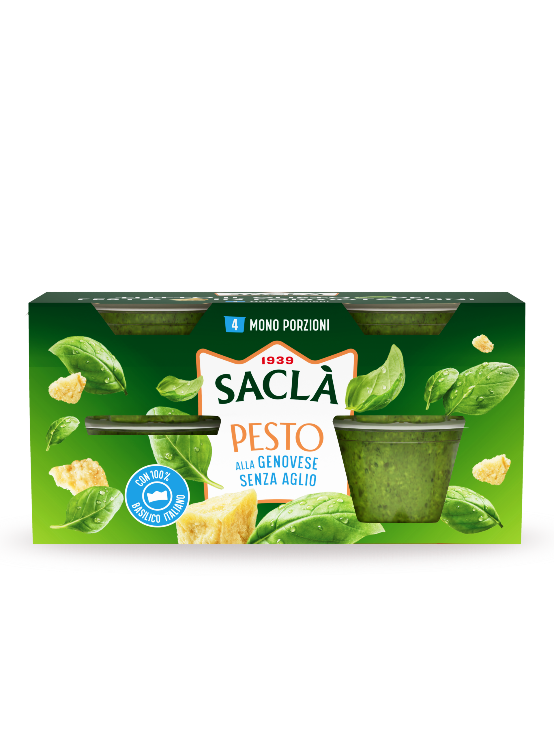 GARLIC-FREE BASIL PESTO 4XME — 4x45 g