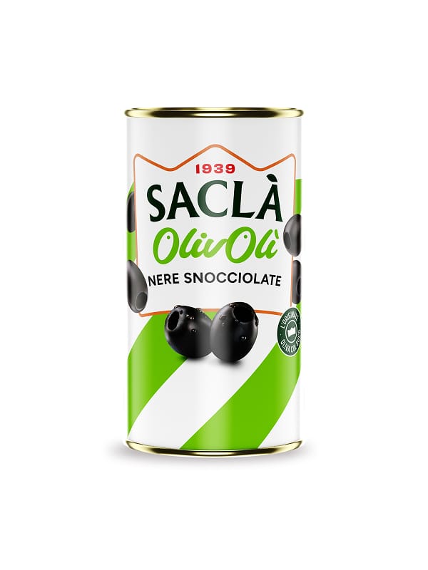 PITTED BLACK OLIVES TIN 