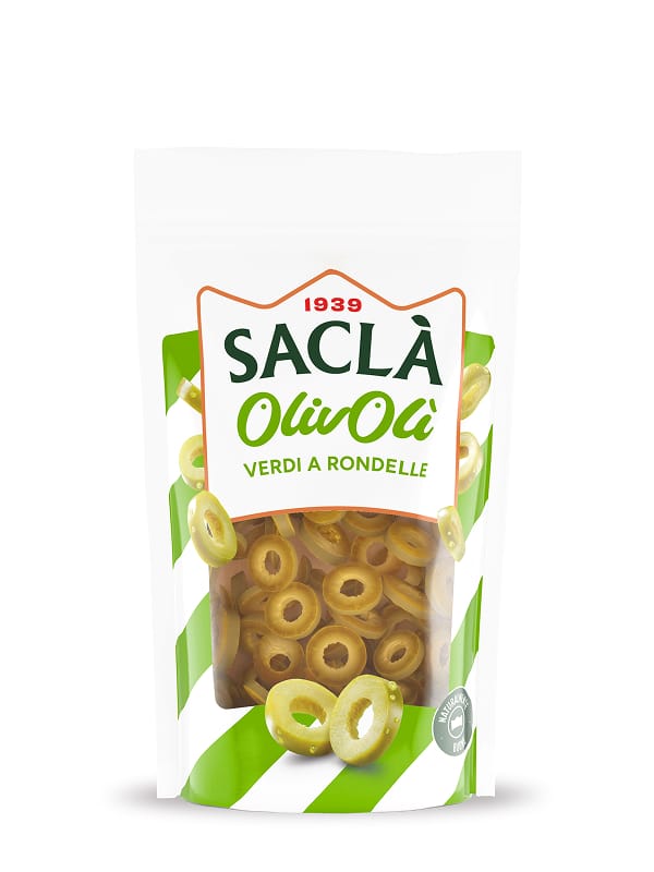 DOYPACK GREEN OLIVE SLICES 