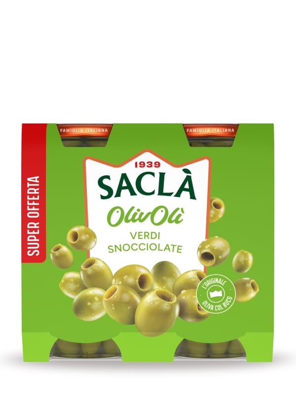 CLUSTER DUO PITTED GREEN OLIVES 