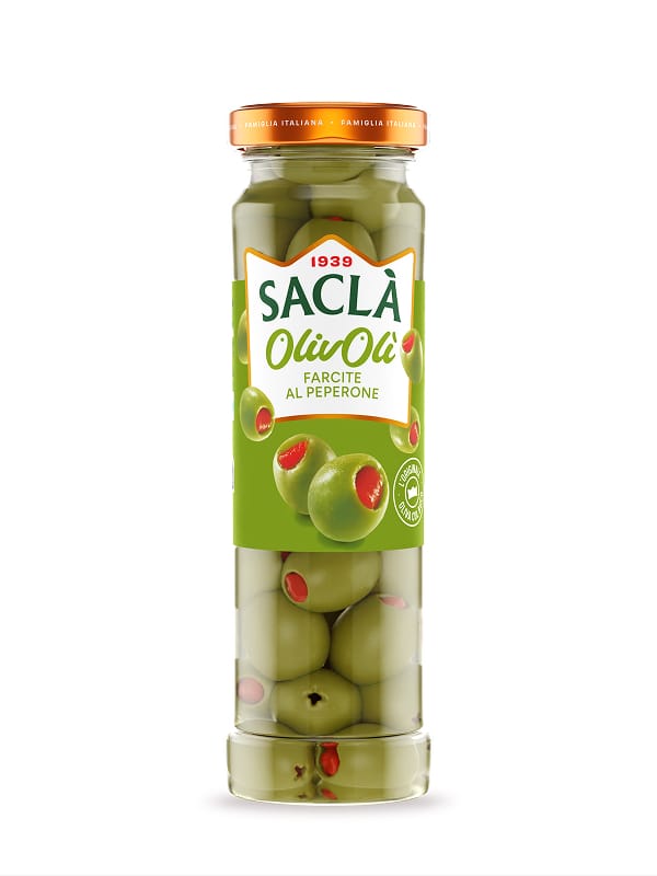 OLIVOLÌ PITTED GREEN OLIVES STUFFED WITH PEPPER 