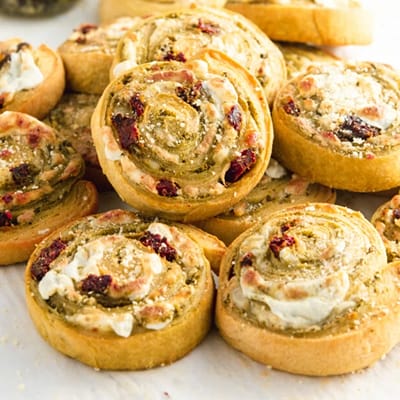 WILD GARLIC PESTO PINWHEELS