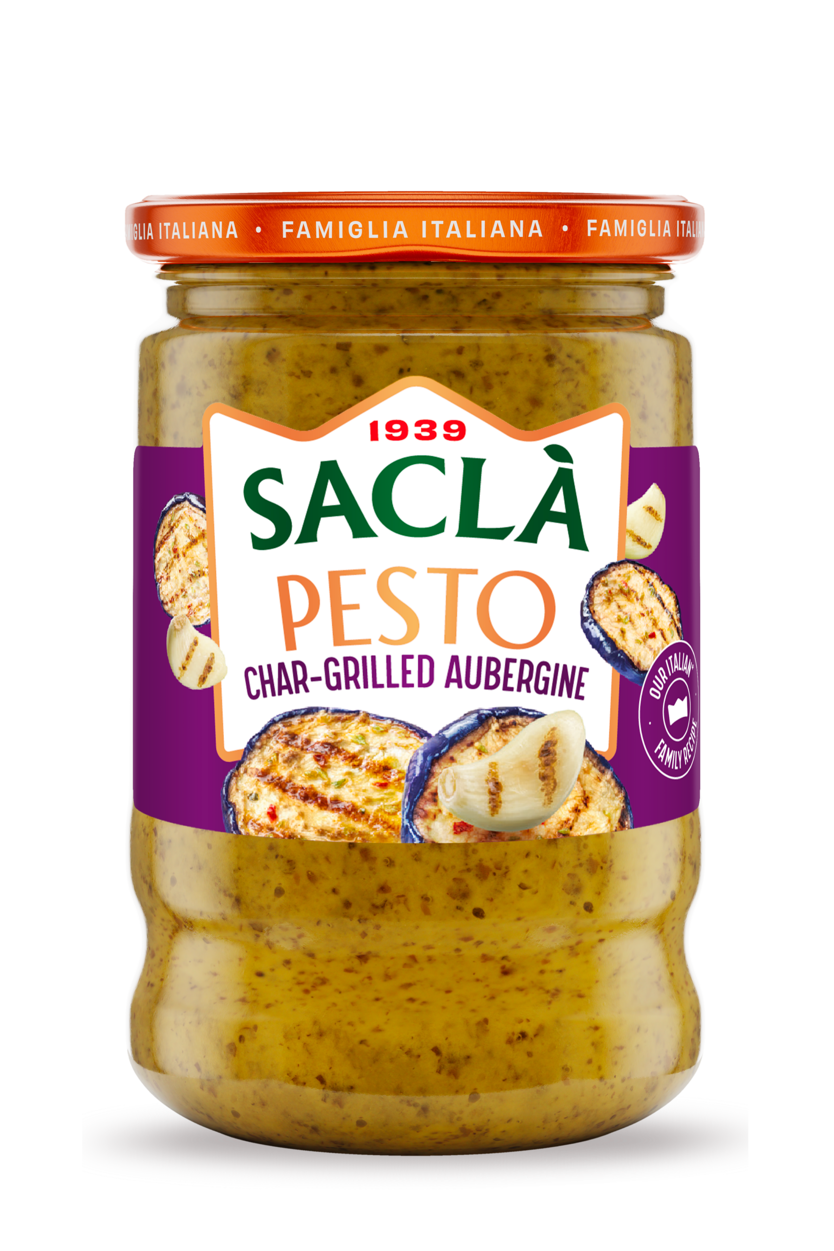 Char-grilled aubergine Pesto — 190 g