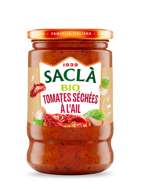 ORGANIC SUN-DRIED TOMATO AND GARLIC  — 190 g